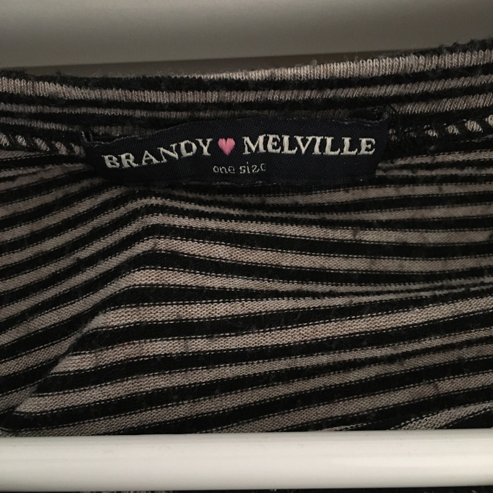 Black and white striped Brandy Melville stripped tunic dress stretchy
